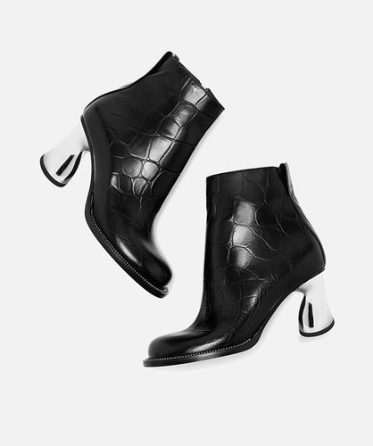 paul andrew DISK ZIP BOOTIE ANKLE BOOT black