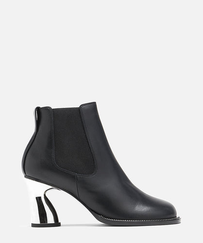paul andrew DISK ZIP STRETCH ANKLE BOOT black