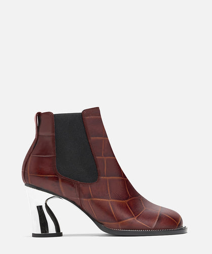 paul andrew DISK ZIP STRETCH ANKLE BOOT nutmeg
