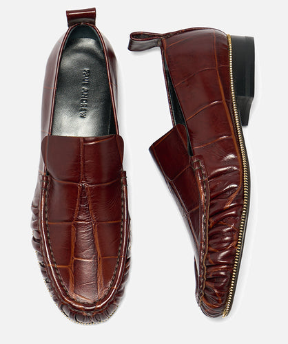 Paul Andrew MISTER ZIP SOFTY LOAFER Nutmeg