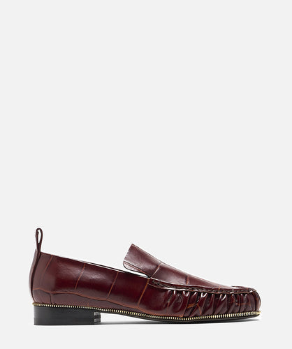 paul andrew MISTER ZIP SOFTY LOAFER nutmeg