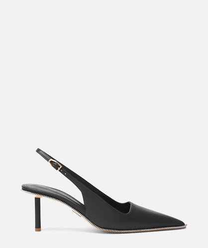 paul andrew SPIKE ZIP SLING SLINGBACK black