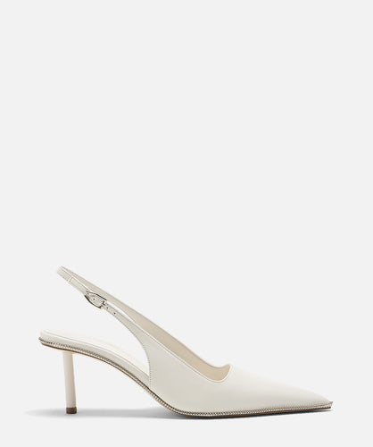 paul andrew SPIKE ZIP SLING SLINGBACK snowdrop