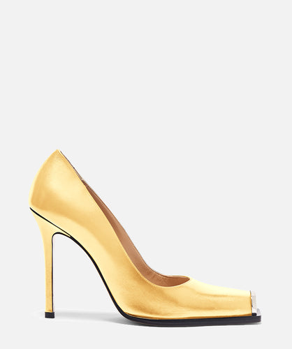 paul andrew STEEL TOE PUMP PUMP gold