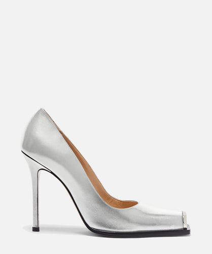 paul andrew STEEL TOE PUMP PUMP silver