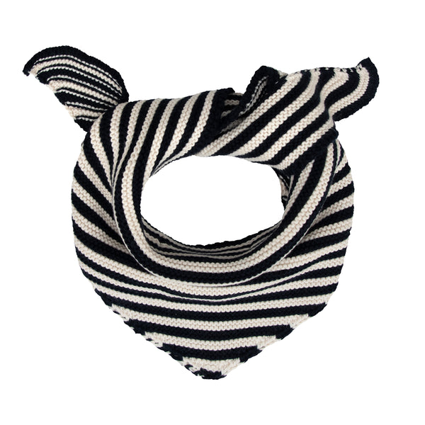 paul james Cotton Garter Knit Striped Mini Neckerchief
