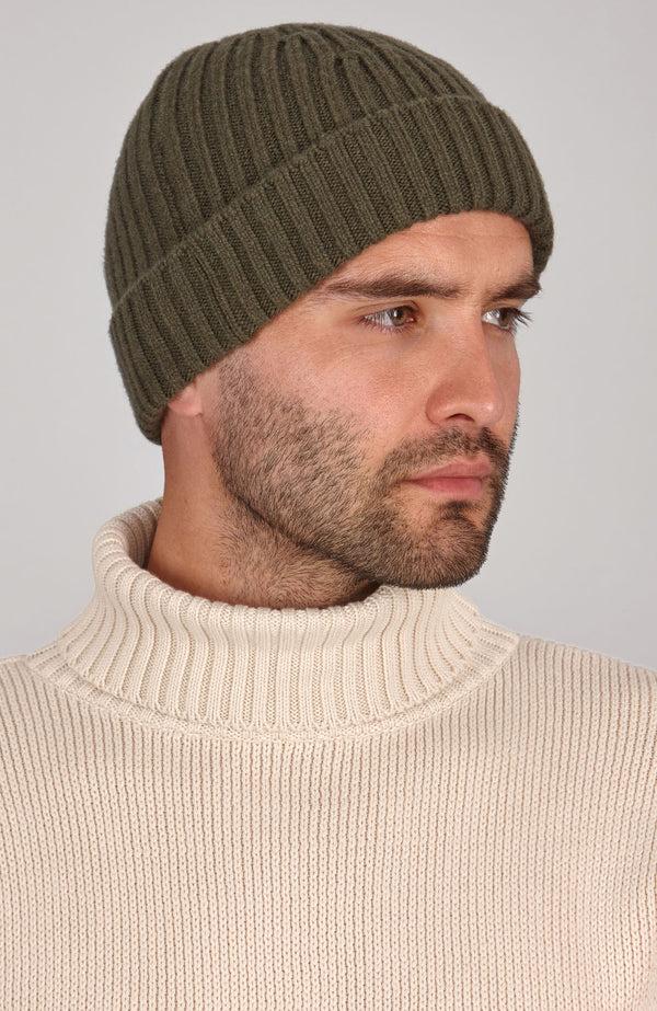 Paul James Heavyweight Merino Cashmere Ribbed Beanie