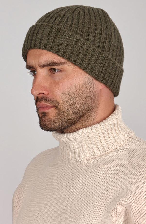 Paul James Heavyweight Merino Cashmere Ribbed Beanie
