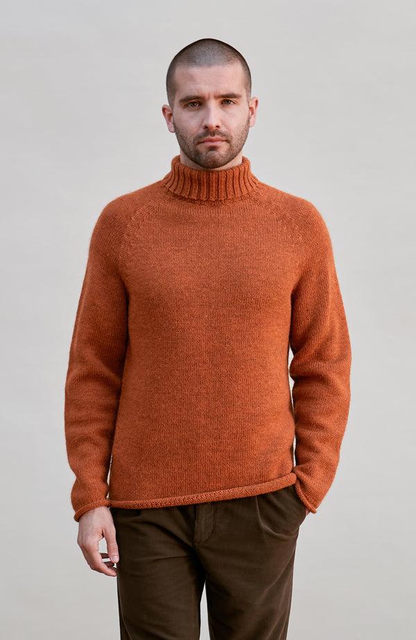 Paul James Mens British Wool Fishermans Roll Neck Jumper