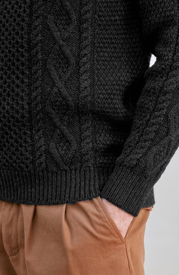 Paul James Mens Chunky Merino Wool Fisherman's Jumper