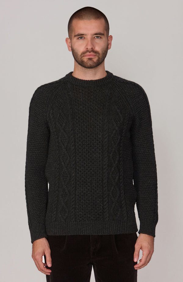 Paul James Mens Chunky Merino Wool Fisherman's Jumper