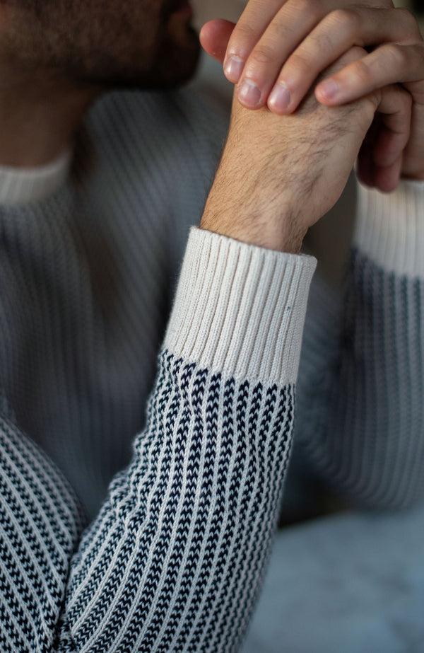 Paul James Mens Cotton Fisherman Tuck Stitch Jumper