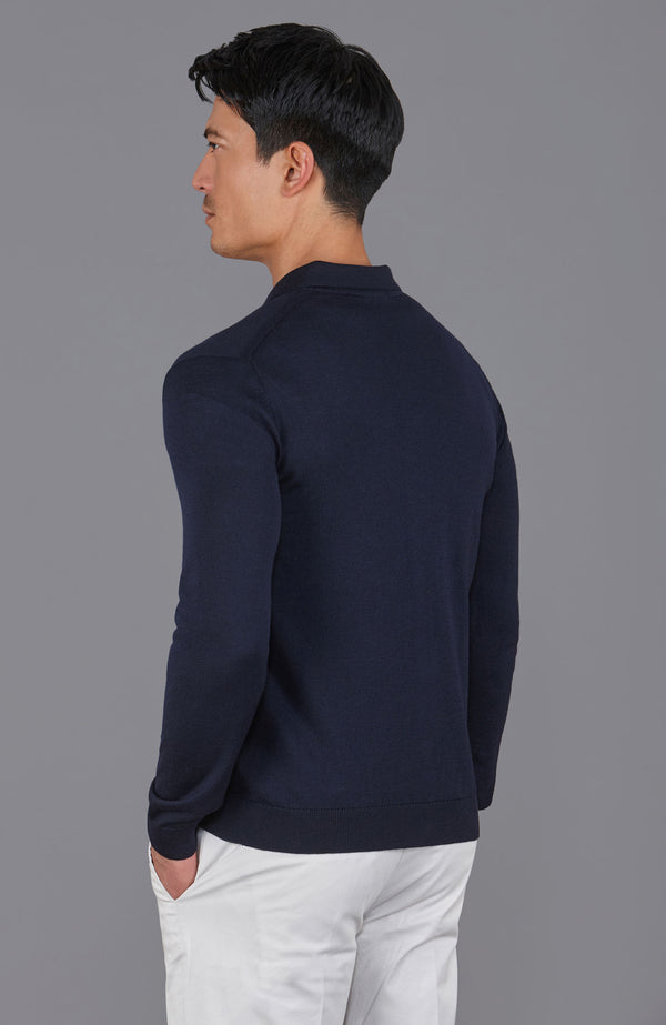 Paul James Mens Extra Fine Merino Wool Polo Cardigan