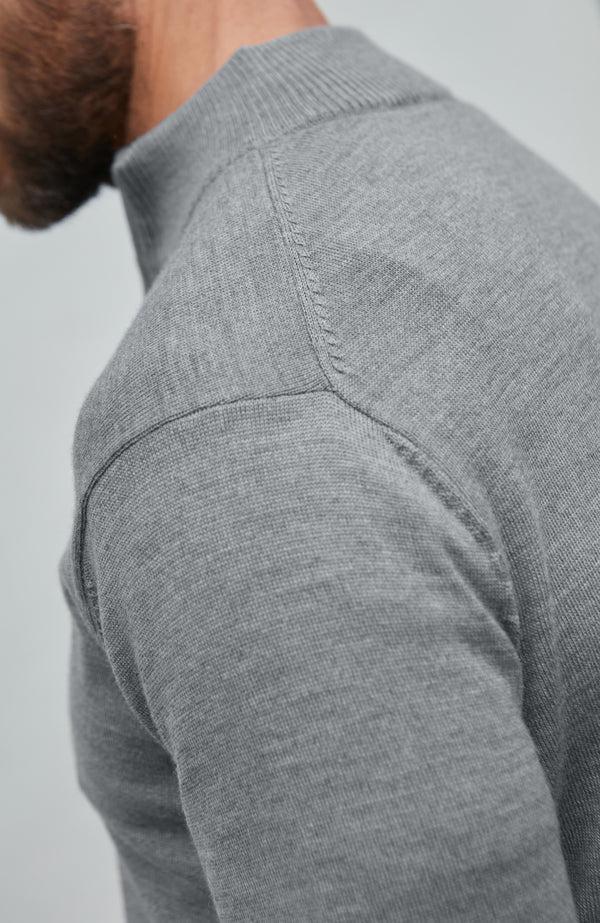 Paul James Mens Extra Fine Merino Wool Quarter Zip Jumper