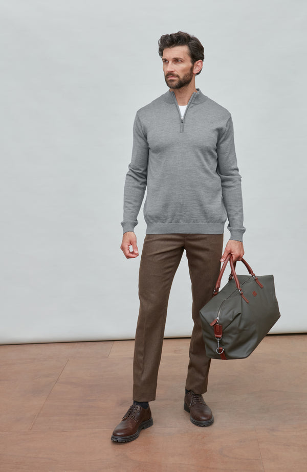 paul james Mens Extra Fine Merino Wool Quarter Zip Jumper