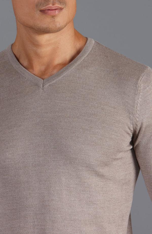 paul james Mens Extra Fine Merino Wool V-Neck Jumper