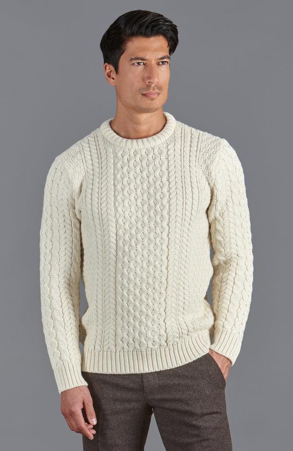 paul james Mens Fisherman's British Wool Cable Jumper