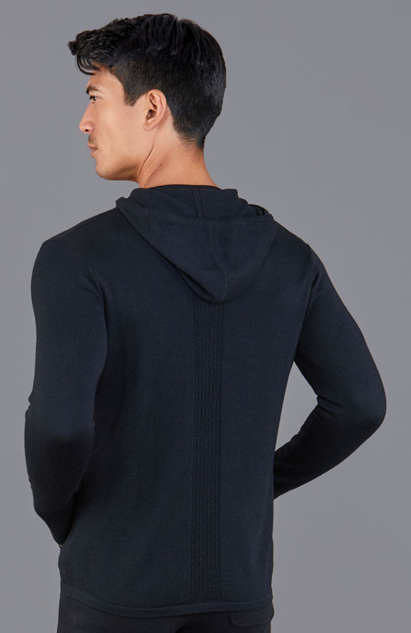 Paul James Mens Heavyweight Merino Activewear Hooded Jumper