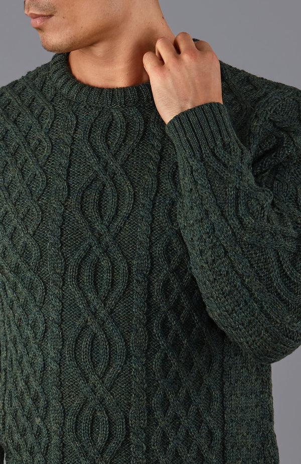 Paul James Mens Jarvis British Wool Aran Cable Sweater