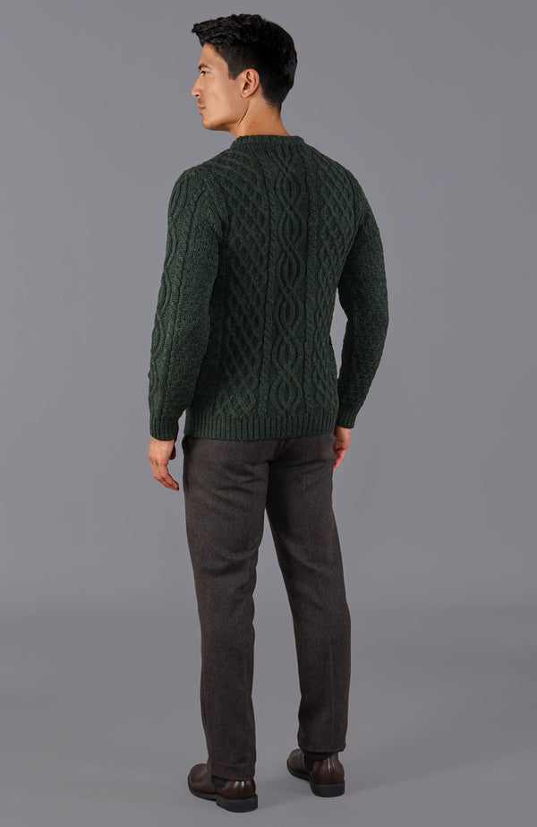 Paul James Mens Jarvis British Wool Aran Cable Sweater