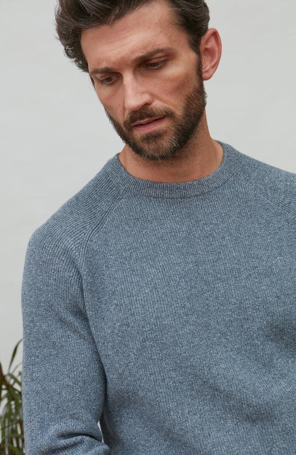 paul james Mens Lightweight Cotton Fisherman Rib Jumper