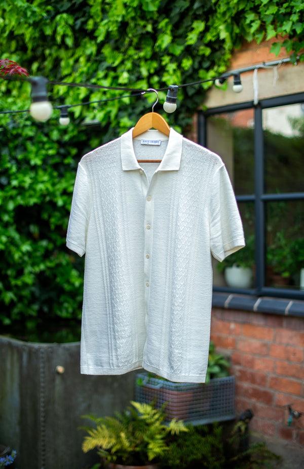 Paul James Mens Lightweight Cotton Linen Patterned Shirt