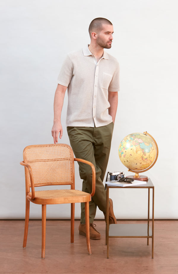 paul james Mens Lightweight Cotton Waffle Knit Shirt