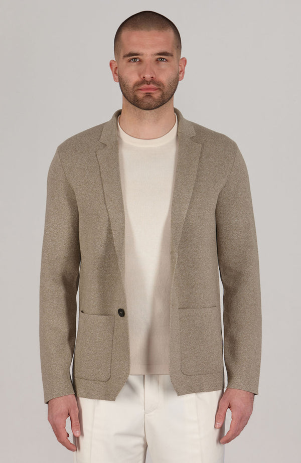 Paul James Mens Lightweight Jaspe Cotton Knitted Blazer