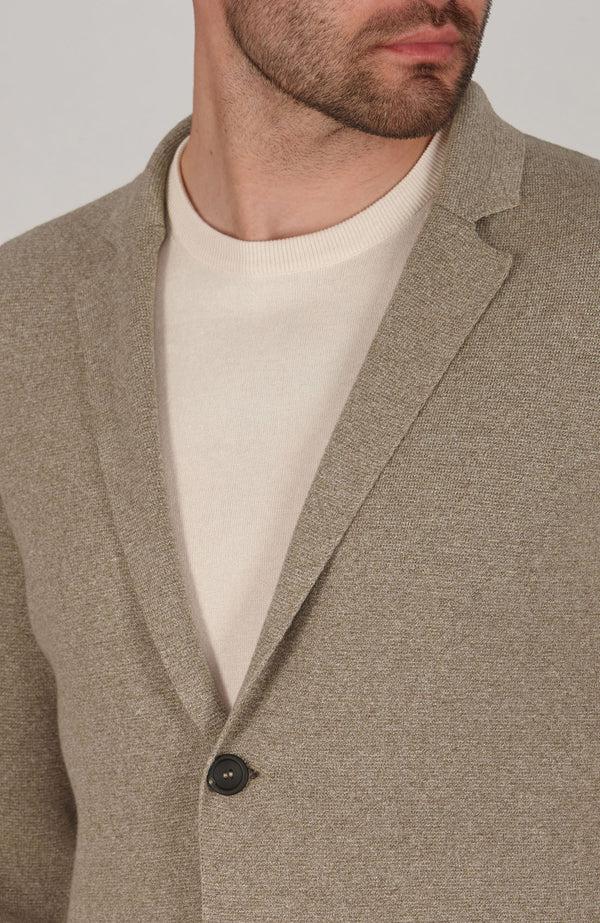 Paul James Mens Lightweight Jaspe Cotton Knitted Blazer