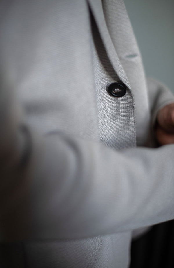 Paul James Mens Lightweight Mercerised Cotton Knitted Blazer