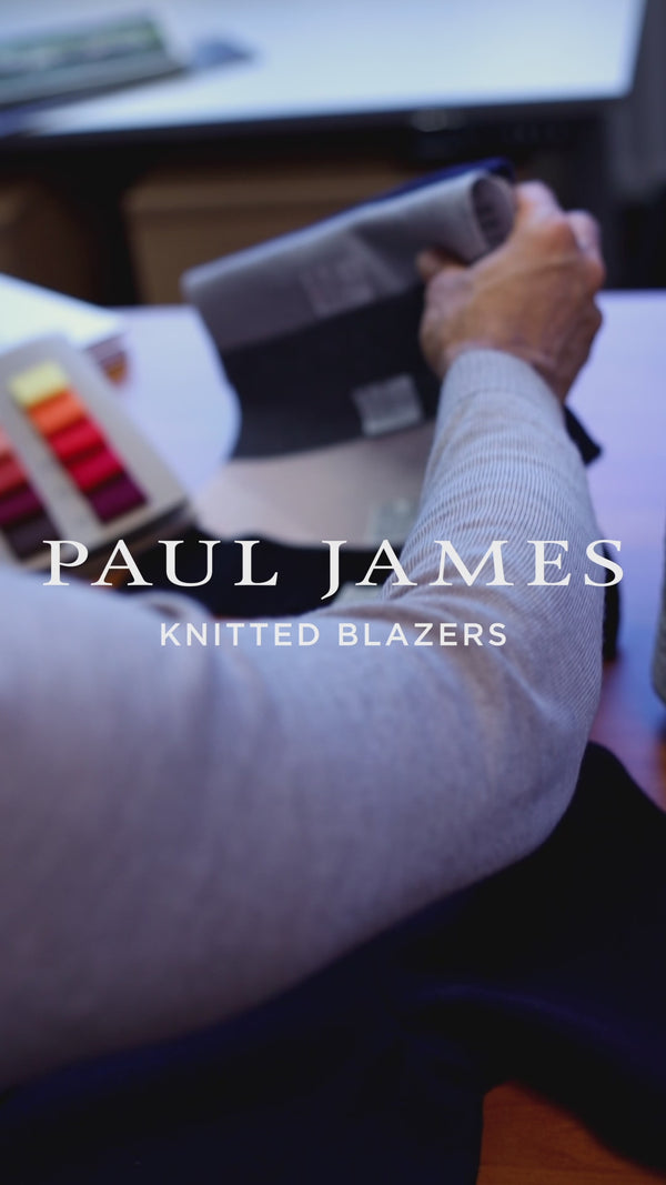 Paul James Mens Lightweight Merino Cashmere Knitted Blazer