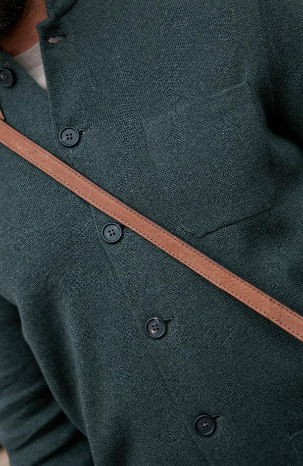 Paul James Mens Midweight Cotton Knitted Nehru Jacket