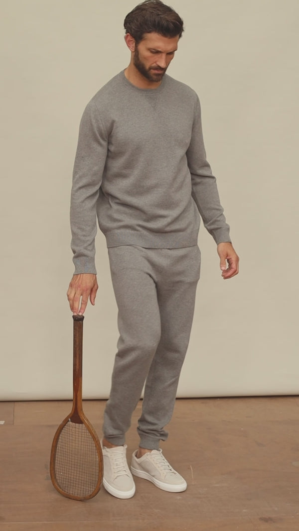 paul james Mens Midweight Cotton Loopback Knitted Joggers