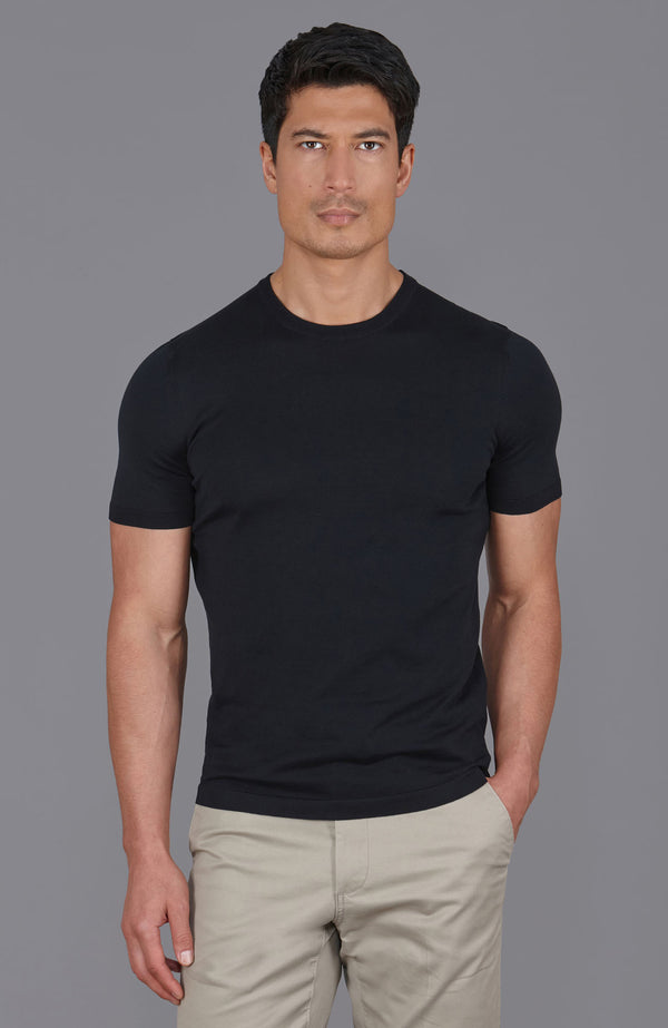 Paul James Mens Superfine Mercerised Cotton Knitted T-Shirt