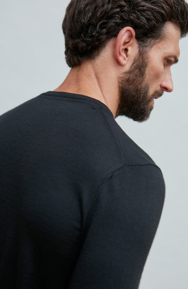 Paul James Mens Superfine Merino Silk Crew Neck Jumper