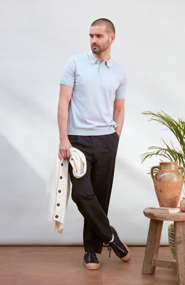 paul james Mens Ultra Fine Cotton Short Sleeve Polo Shirt