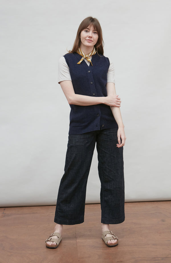 Paul James Cotton Linen Striped Mini Neckerchief