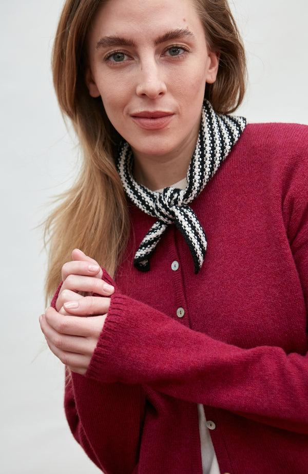 Paul James Cotton Textured Stripe Mini Neckerchief