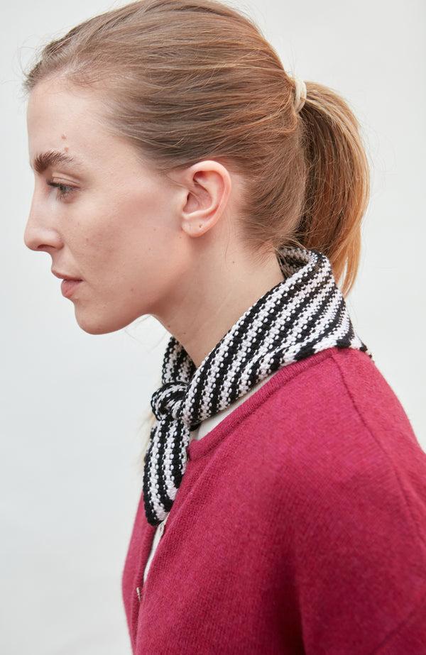 Paul James Cotton Textured Stripe Mini Neckerchief
