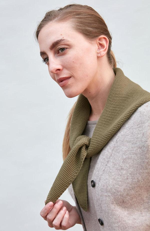 paul james Cotton Textured Triangle Scarf