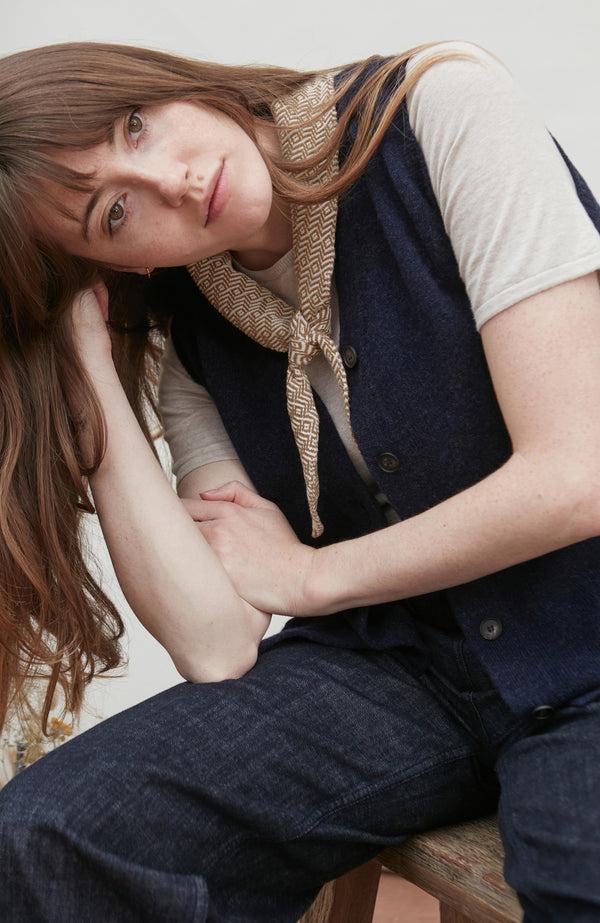 Paul James Cotton Two Tone Textured Neckerchief