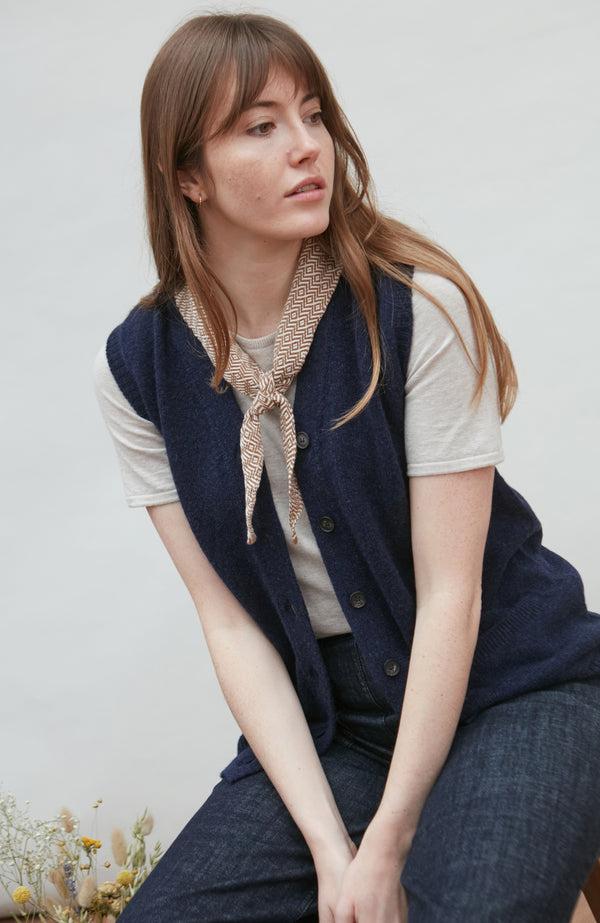 Paul James Cotton Two Tone Textured Neckerchief