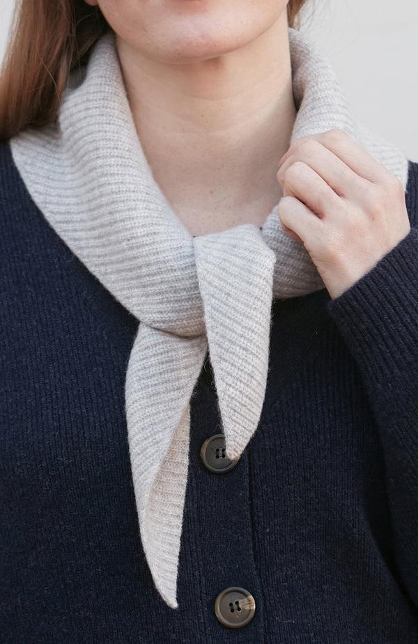 Paul James Lambswool Ribbed Triangle Scarf