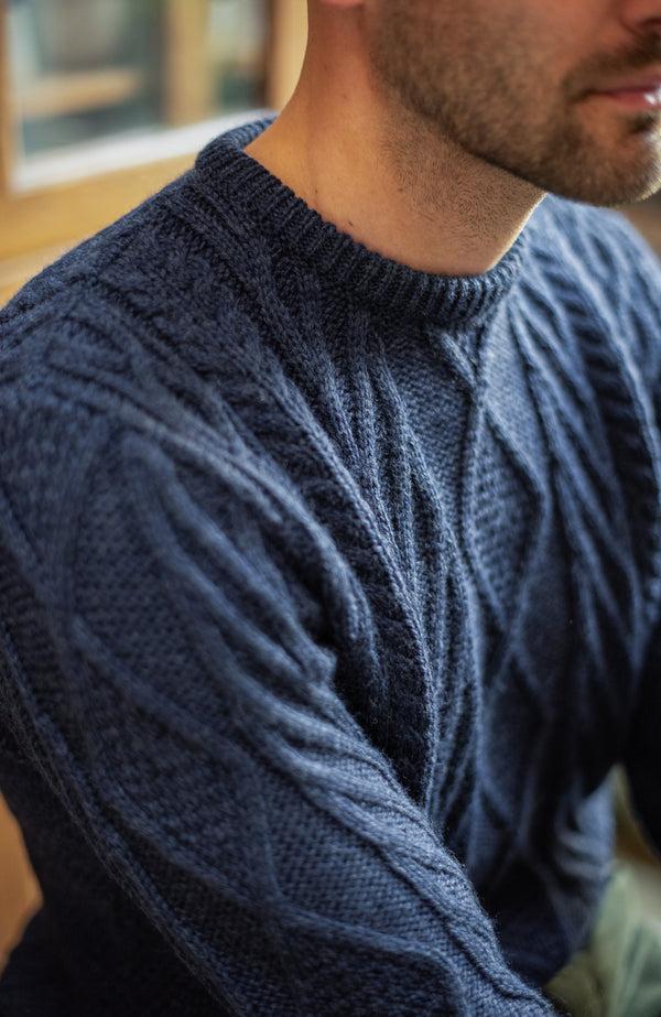 Paul James Mens Chunky Merino Wool Cable Jumper