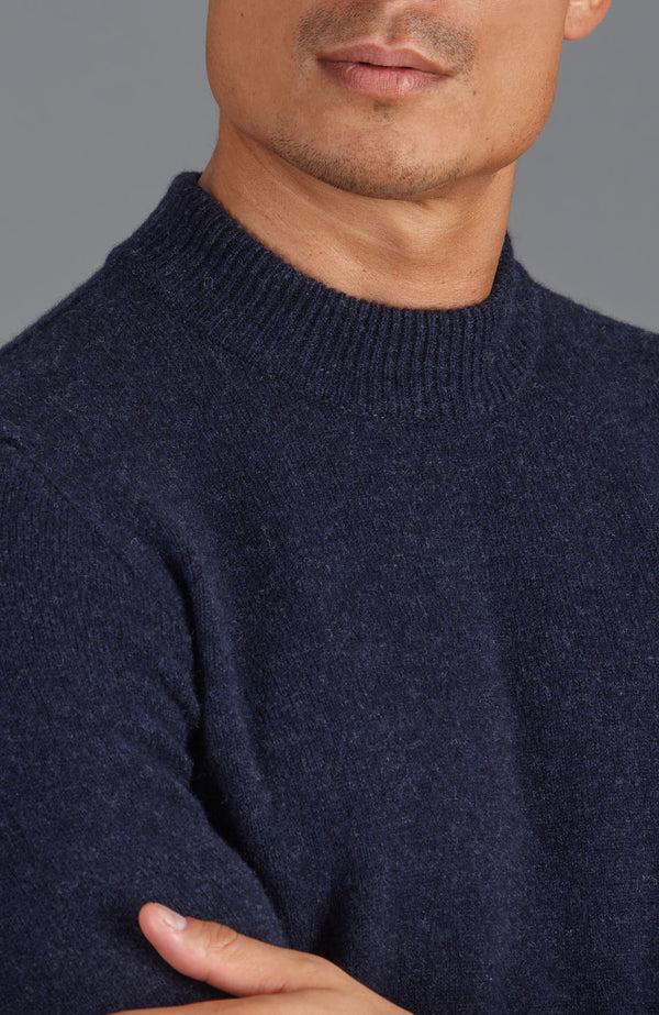 Paul James Mens Lambswool Mock Turtle Neck Jumper