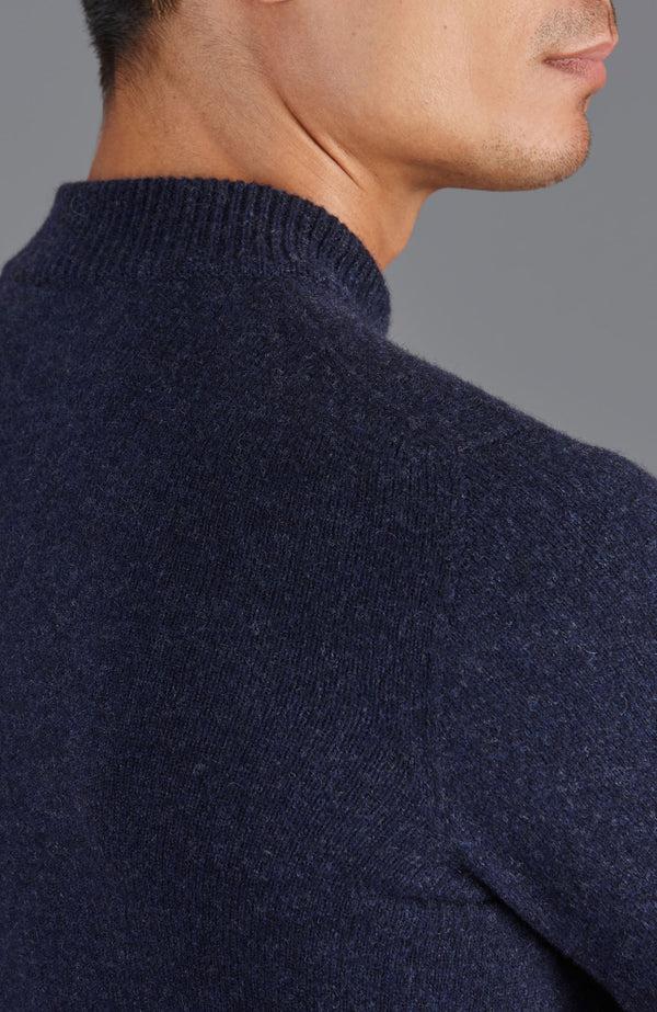 Paul James Mens Lambswool Mock Turtle Neck Jumper
