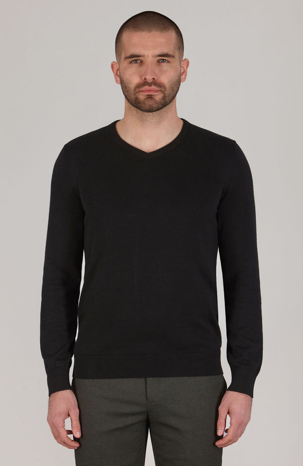 Paul James Mens Lighweight Cotton V-Neck Jumper