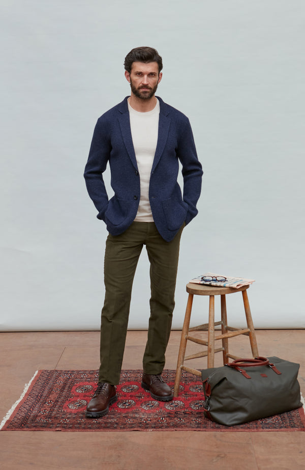 paul james Mens Midweight Lambswool Knitted Blazer