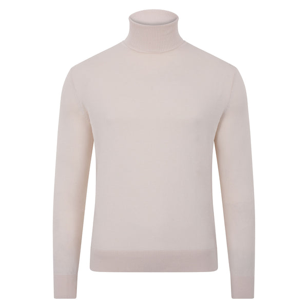 Paul James Mens Ultra Fine Cotton Roll Neck Jumper