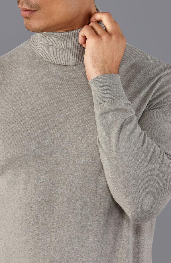 paul james Mens Ultra Fine Cotton Roll Neck Jumper